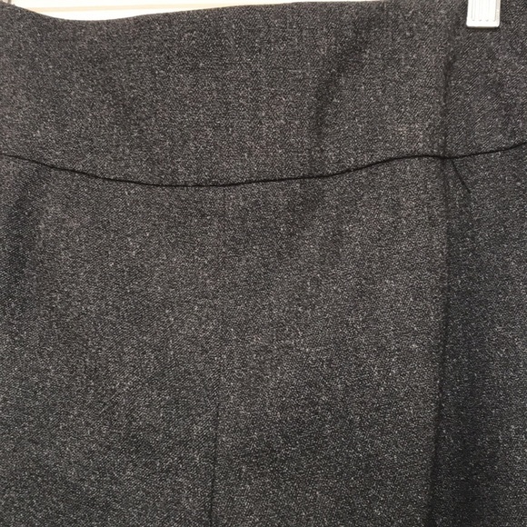 Melanie Lyne dark gray wide leg high rise pants asymmetrical band sz 4 - Picture 5 of 10